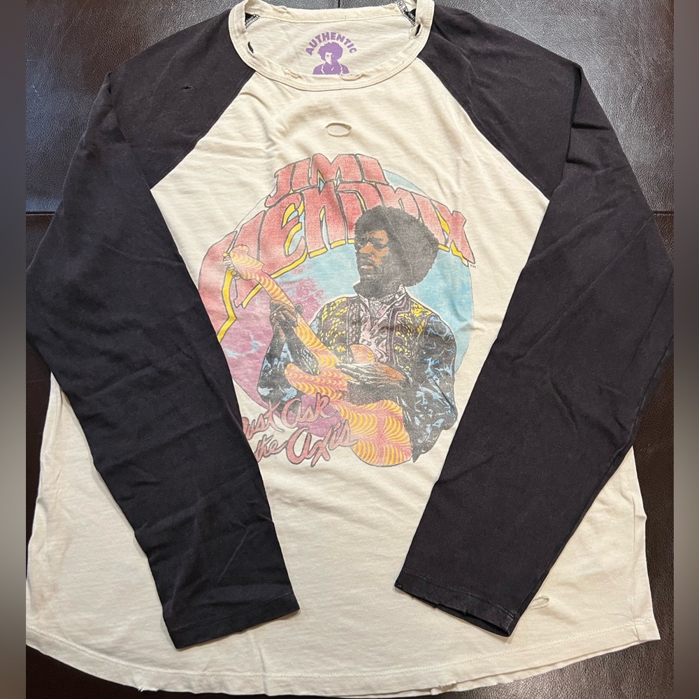 Lucky Brand - Jimi Hendrix Distressed L/S Tee - Size XL - New Without tags